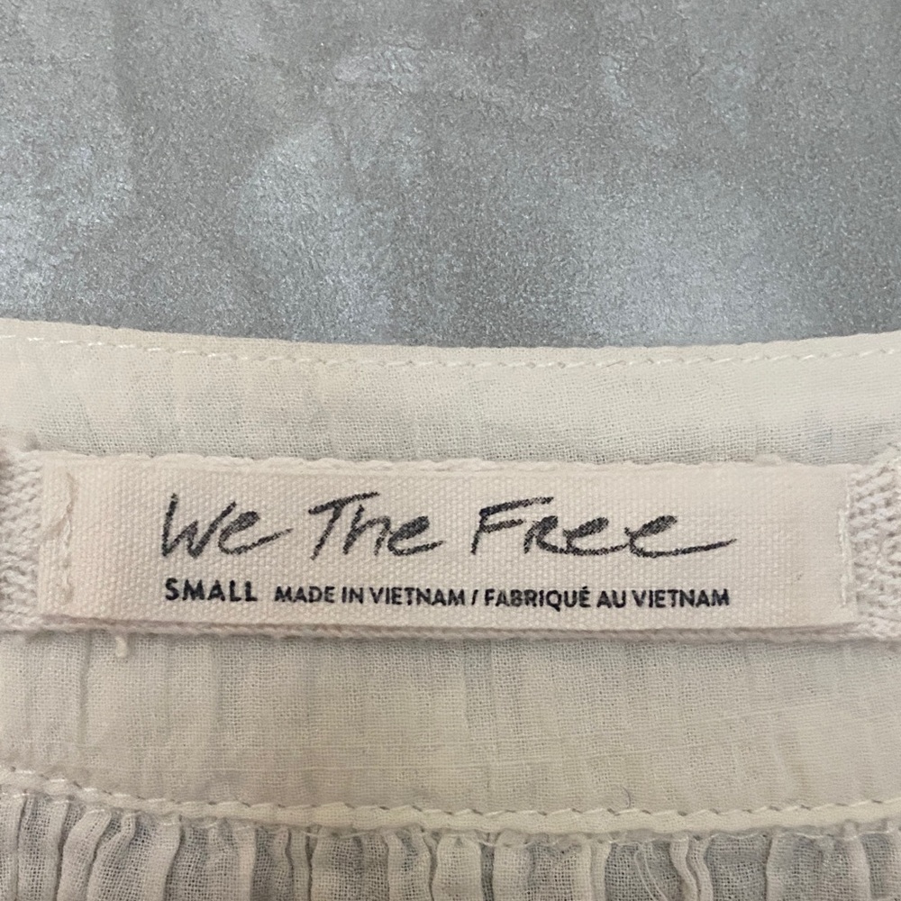 FREE PEOPLE/We The Free Small Cream Button-Up Blouse - Picture 3 of 6